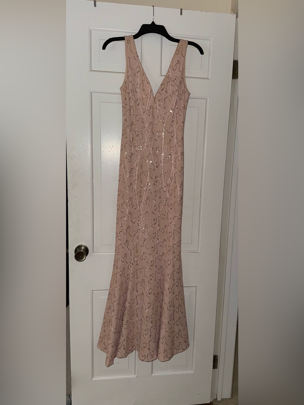 bailey blue Blush Sequin V-Neck Maxi Dress